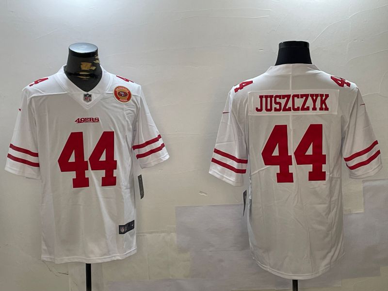 Men San Francisco 49ers 44 Juszczyk White Second generation 2024 Nike Limited NFL Jersey style 5